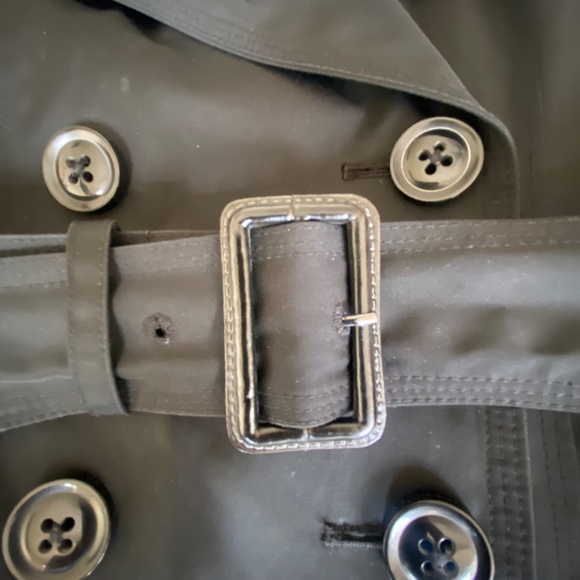 London Fog Fully Lined Raincoat XS Black Excellent Condition - Picture 4 of 15